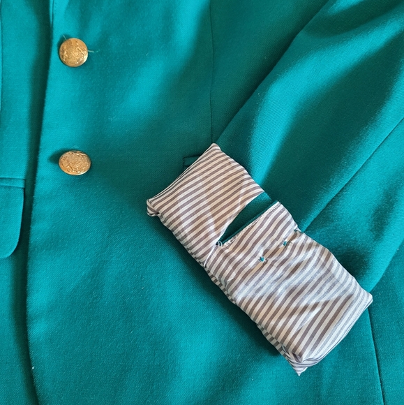 Beautiful Vintage J.Crew schoolboy Wool Blend Blazer Green size 6 Women's Classy - Picture 9 of 14